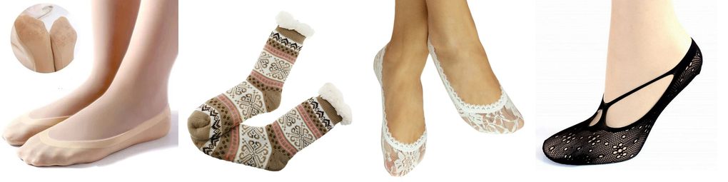 women lace footie sock